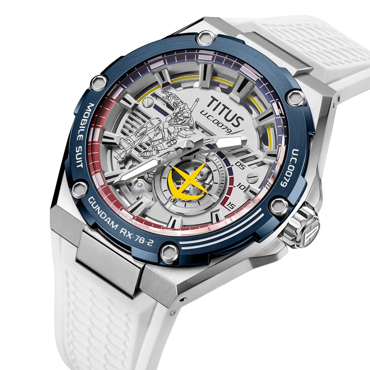 Voyager Collection "RX-78-2 Gundam" Limited Edition Automatic Mechanical Watch (White Silicone Strap) (Limited to 200 pcs) W06-03405-002