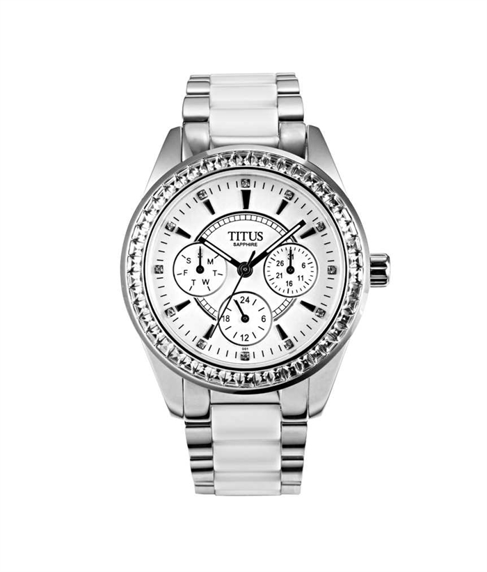 WOMEN Perse Multi Function Quartz Stainless Steel with Ceramic Watch