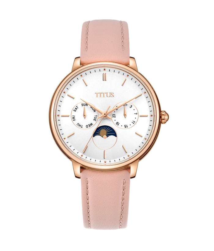 WOMEN Fashionista Multi Function with Day Night Indicator Quartz Lea