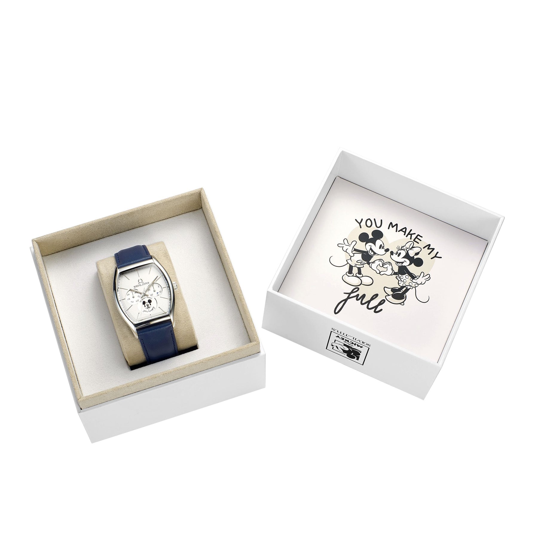 [MEN] Solvil et Titus x "Mickey Mouse" Valentine's Limited  Edition Multi-Function Quartz Leather Watch [W06-03357-001]