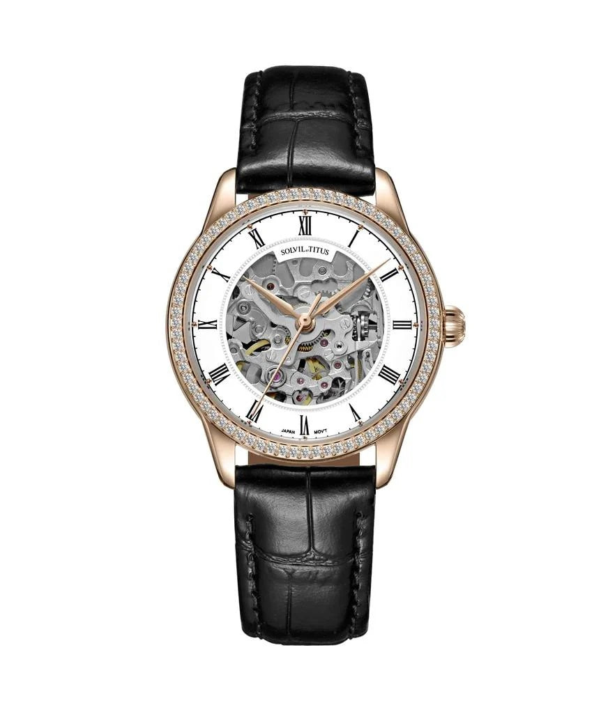 [WOMEN] Classic 3 Hands Automatic Leather Watch [W06-03311-004]