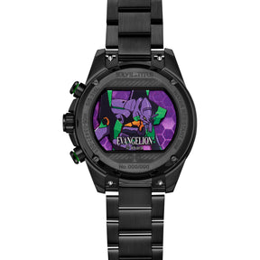 Solvil et Titus x Evangelion "EVA-01" Saber Collection Limited Edition Chronograph Quartz Stainless Steel Watch [W06-03427-001]
