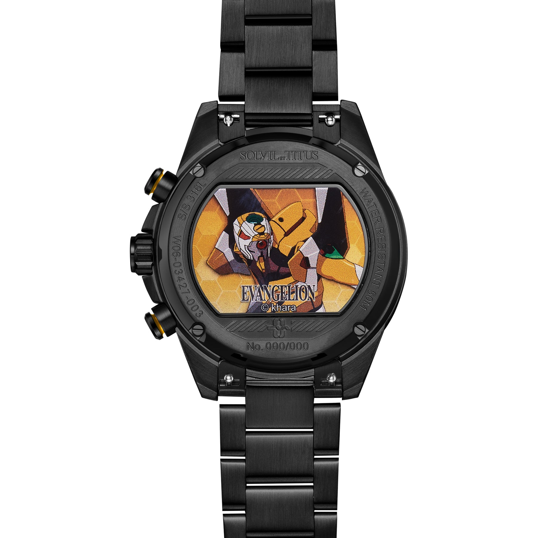 Solvil et Titus x Evangelion "EVA-00" Saber Collection Limited Edition Chronograph Quartz Stainless Steel Watch [W06-03427-003]