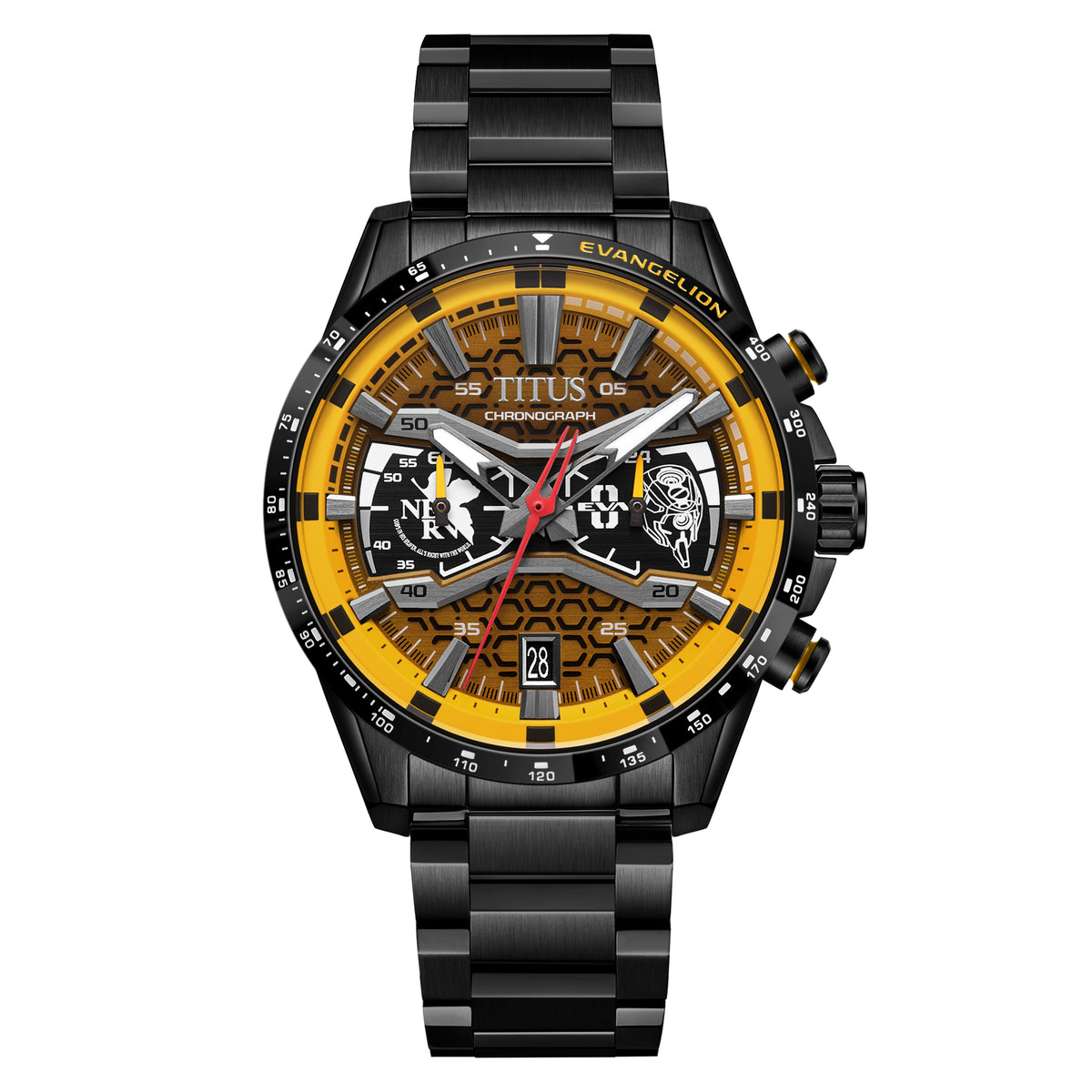 Solvil et Titus x Evangelion "EVA-00" Saber Collection Limited Edition Chronograph Quartz Stainless Steel Watch [W06-03427-003]