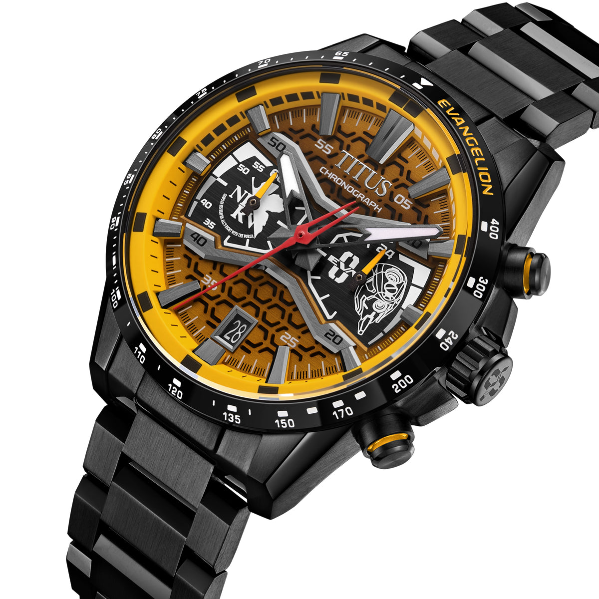 Solvil et Titus x Evangelion "EVA-00" Saber Collection Limited Edition Chronograph Quartz Stainless Steel Watch [W06-03427-003]
