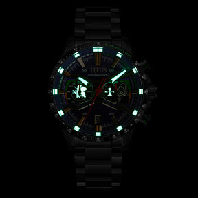 Solvil et Titus x Evangelion "EVA-01" Saber Collection Limited Edition Chronograph Quartz Stainless Steel Watch [W06-03427-001]