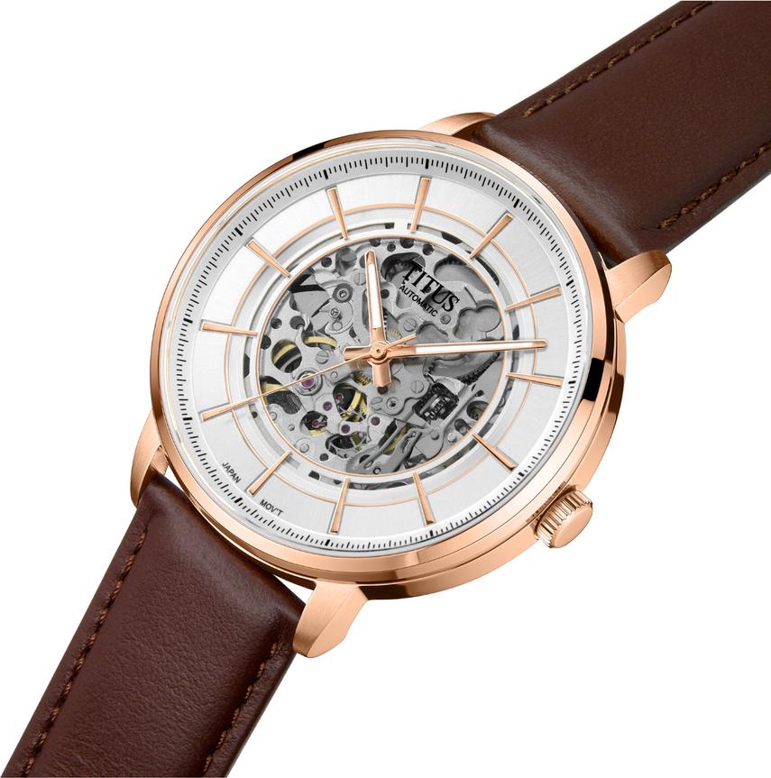 [MEN] Enlight 3 Hands Automatic Leather Watch [W06-03305-005]