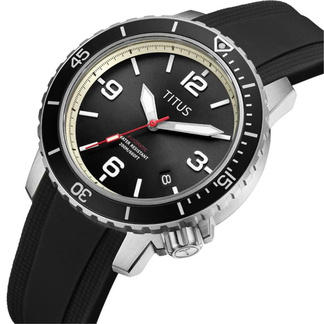 [MEN] The Cape 3 Hands Date Automatic Silicone Watch [W06-03341-004]