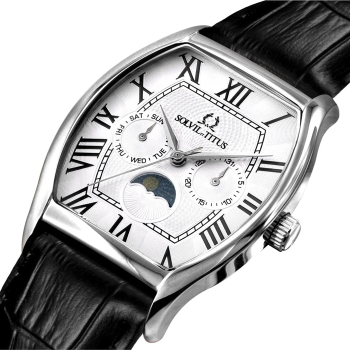 [MEN] Barista Multi-Function Quartz Leather Watch [W06-03219-001]