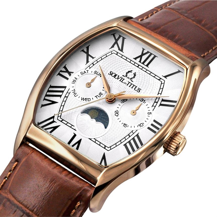 [MEN] Barista Multi-Function Quartz Leather Watch [W06-03219-003]