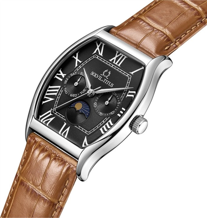 [MEN] Barista Multi-Function Quartz Leather Watch [W06-03219-007]