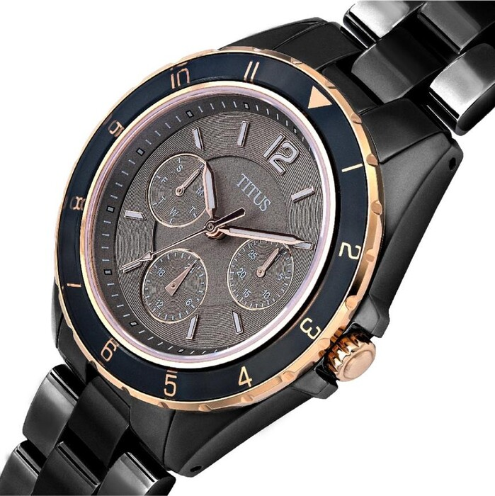 [WOMEN] Perse Multi-Function Quartz Stainless Steel With Ceramic Watch [W06-03248-005]