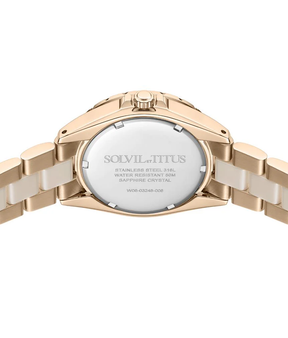 [WOMEN] Perse Multi-Function Quartz Stainless Steel With Ceramic Watch [W06-03248-006]