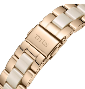 [WOMEN] Perse Multi-Function Quartz Stainless Steel With Ceramic Watch [W06-03248-006]