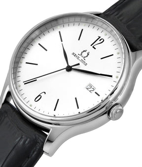 [MEN] Classicist 3 Hands Date Quartz Leather Watch [W06-03252-001]