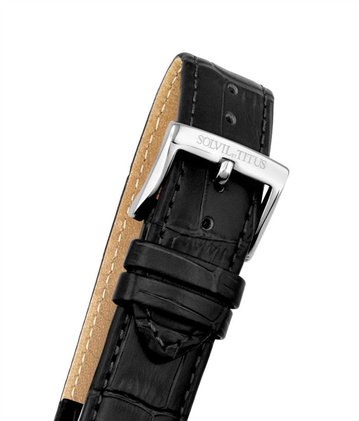 [MEN] Classicist 3 Hands Date Quartz Leather Watch [W06-03252-001]