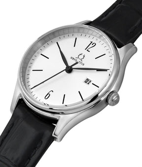 [WOMEN] Classicist 3 Hands Date Quartz Leather Watch [W06-03253-001]
