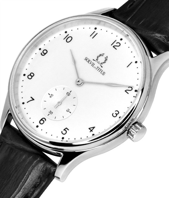 [MEN] Classicist 2 Hands Small Second Quartz Leather Watch [W06-03254-001]