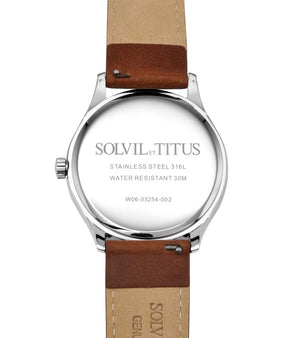 [MEN] Classicist 2 Hands Small Second Quartz Leather Watch [W06-03254-002]
