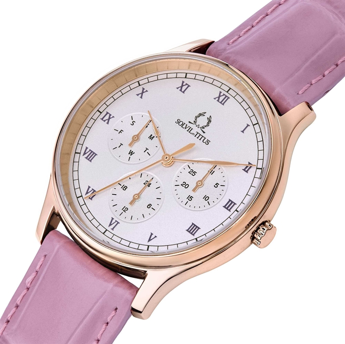 [WOMEN] Classicist Multi-Function Quartz Leather Watch [W06-03257-005]