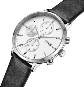 [MEN] Interlude Multi-Function Quartz Leather Watch [W06-03258-001]