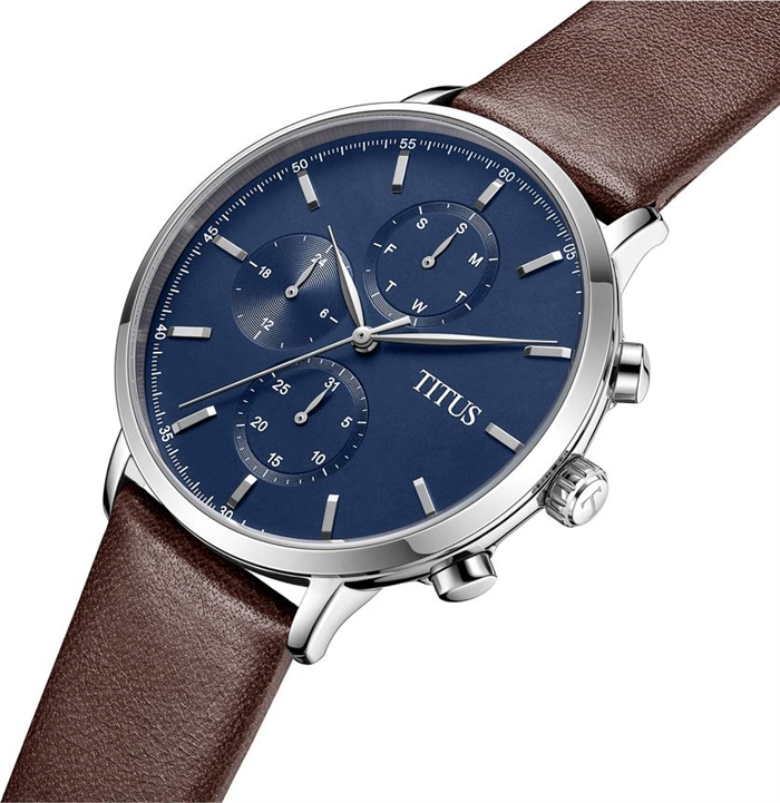 [MEN] Interlude Multi-Function Quartz Leather Watch [W06-03258-002]