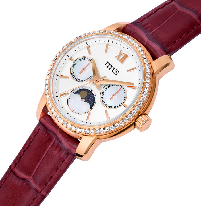 [WOMEN] Devot Multi-Function with Day Night Indicator Quartz Leather Watch [W06-03263-003]