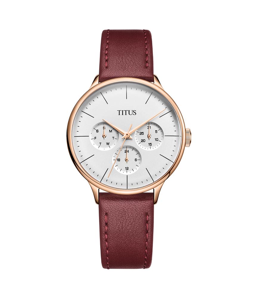 [WOMEN] Interlude Multi-Function Quartz Leather Watch [W06-03264-008]