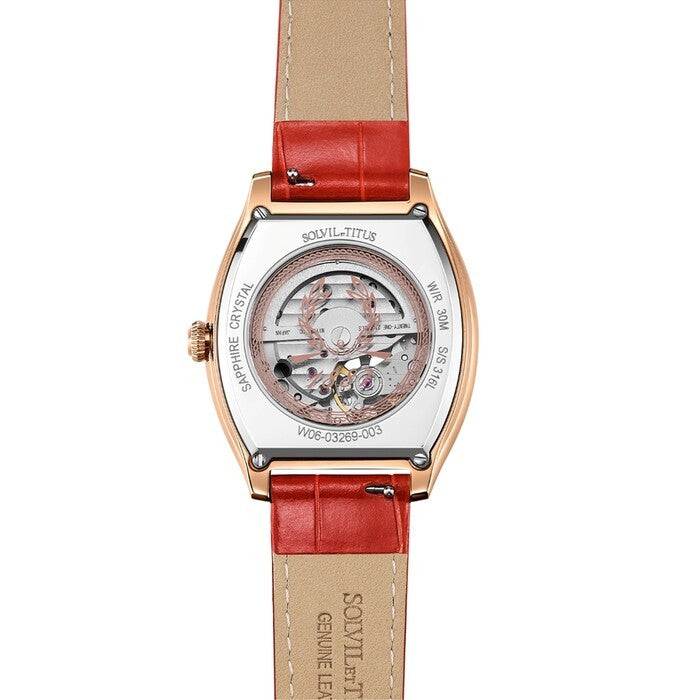 [WOMEN] Barrique 3 Hands Automatic Leather Watch [W06-03269-003]