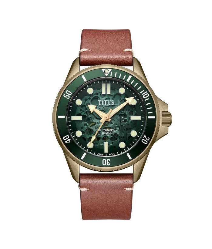 [MEN] Valor 3 Hands Automatic Leather Watch [W06-03296-005]