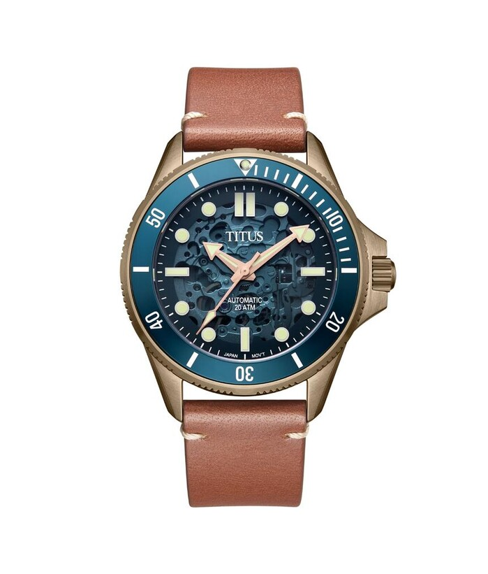 [MEN] Valor 3 Hands Automatic Leather Watch [W06-03296-006]