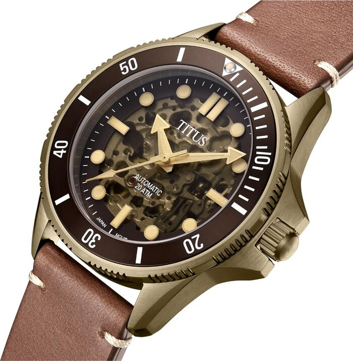 [MEN] Valor 3 Hands Automatic Leather Watch [W06-03296-007]