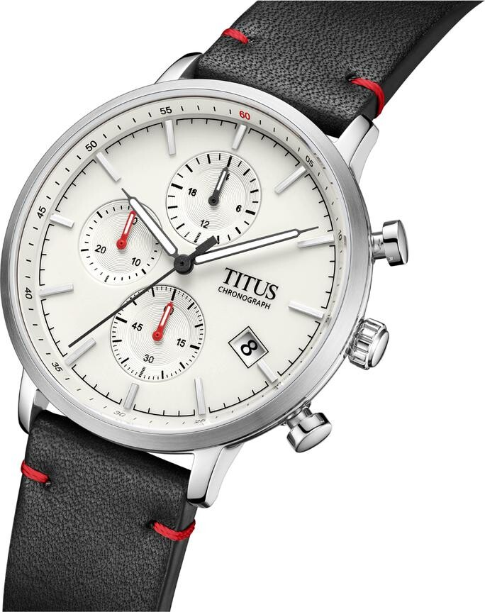 [MEN] Nordic Tale Chronograph Quartz Leather Watch [W06-03298-001]