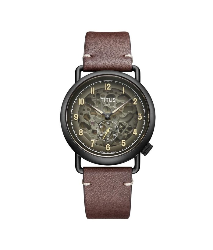 [MEN] Classic 3 Hands Automatic Leather Watch [W06-03299-004]