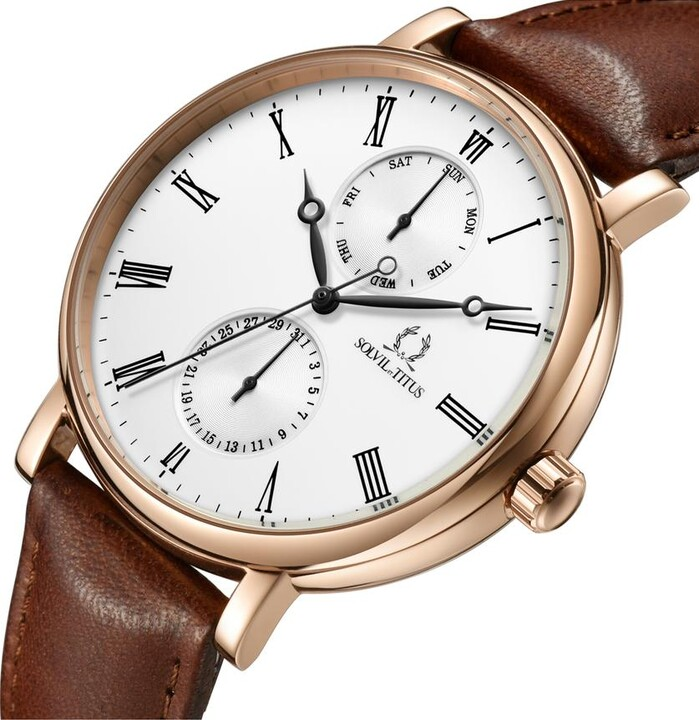 [MEN] Classicist Multi-Function Quartz Leather Watch [W06-03300-002]