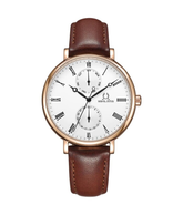 [WOMEN] Classicist Multi-Function Quartz Leather Watch [W06-03301-002]