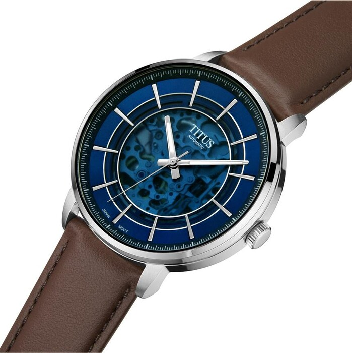 [MEN] Enlight 3 Hands Automatic Leather Watch [W06-03305-004]