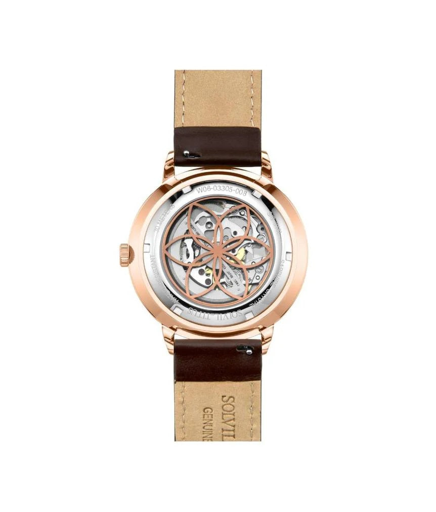[MEN] Enlight 3 Hands Automatic Leather Watch [W06-03305-008]