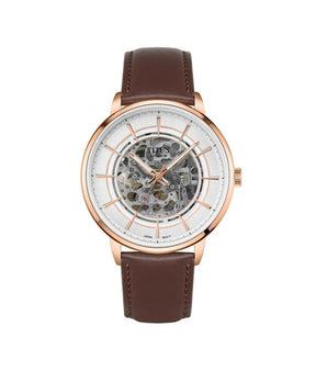 [MEN] Enlight 3 Hands Automatic Leather Watch [W06-03305-008]