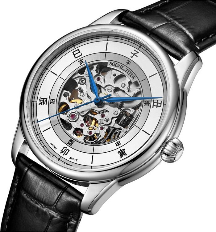 [MEN] Enlight 3 Hands Automatic Leather Watch [W06-03309-004]