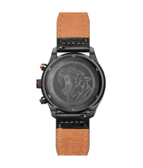 [MEN] Lion Dance Saber Chronograph Quartz Leather Watch [W06-03318-003]