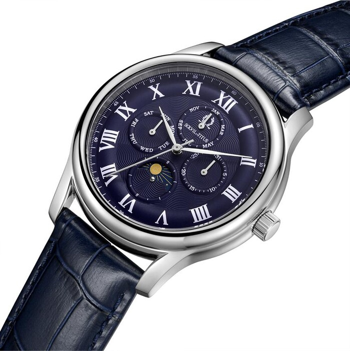 [MEN] Classicist Multi-Function with Day Night Indicator Quartz Leather Watch [W06-03322-002]