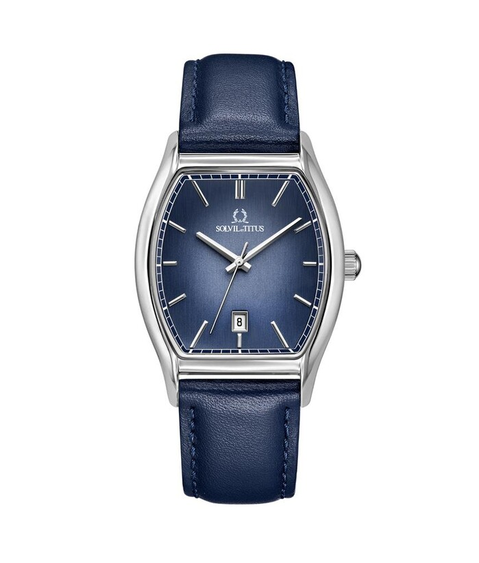 [MEN] Barista 3 Hands Date Quartz Leather Watch [W06-03325-004]