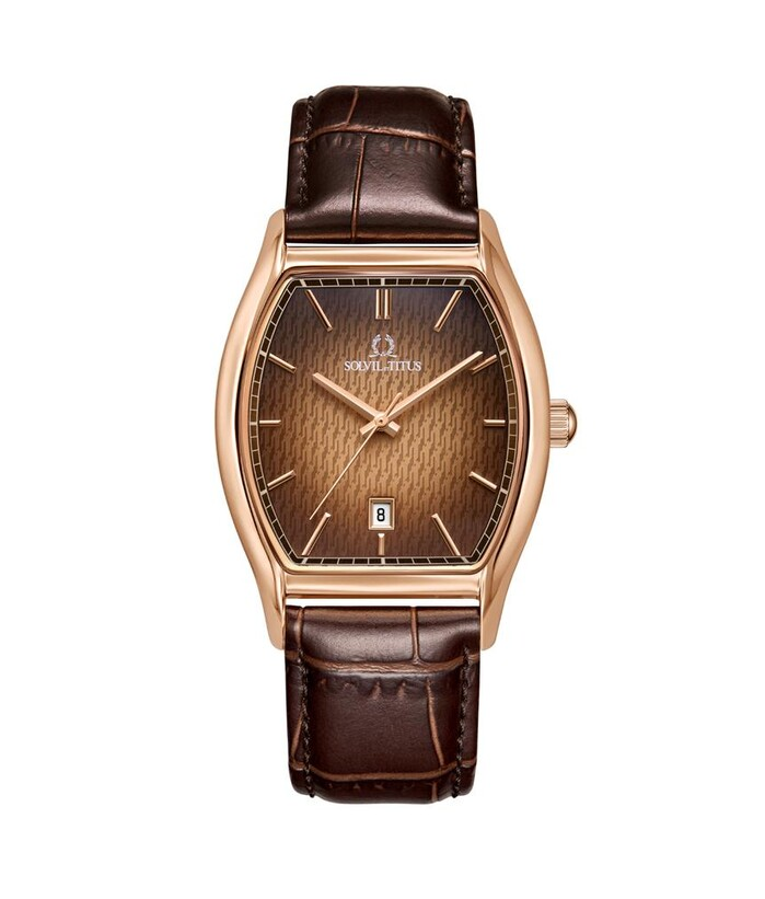 [MEN] Barista 3 Hands Date Quartz Leather Watch [W06-03325-005]