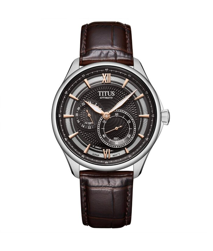 [MEN] Classic Multi-Function Automatic Leather Watch [W06-03332-003]