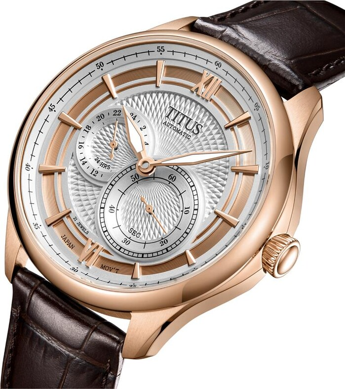 [MEN] Exquisite Multi-Function Automatic Leather Watch [W06-03332-004]
