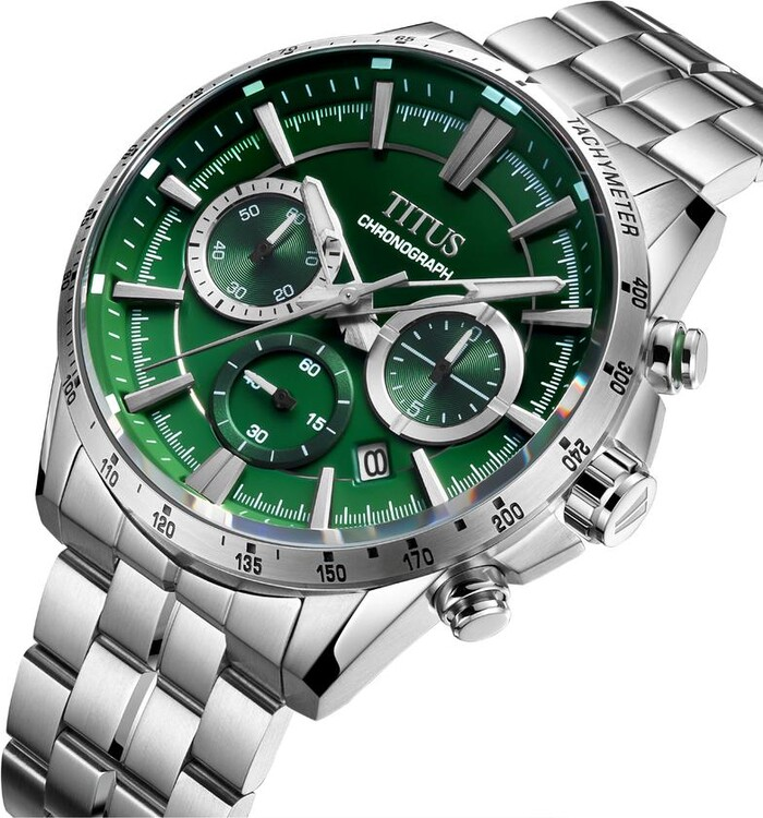[MEN] Saber Chronograph Quartz Stainless Steel Watch [W06-03337-012]