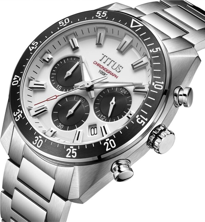 [MEN] Modernist Chronograph Quartz Stainless Steel Watch [W06-03338-001]