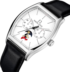[MEN] Solvil et Titus x "Mickey Mouse 95th Anniversary" Multi-Function with Day Night Indicator Quartz Leather Watch [W06-03355-001]
