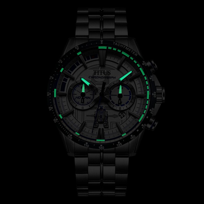 [MEN] Solvil et Titus x Star Wars 「R2-D2」Limited Edition Chronograph Quartz Stainless Steel Watch [W06-03365-001]